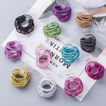 50PCS/Lot Hot Sale Girls Colorful Elastic Hair Band Lovely Kids Children Hair Ropes Hair Accessories Random Color