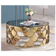 Stainless Steel Glass Or Marble Top Coffee Table