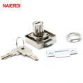 NAIERDI 338 Series Atuomatic Copper Furniture Drawer Locks Cabinet 19mm Lock Core With Computer Keys For Furniture Hardware