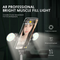 2IN1 Portable Bluetooth Selfie Stick Fill Light Ring Foldable Tripod Integrated Fill Light Bracket For Iphone Xiaomi Samsung