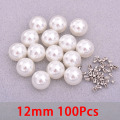 12mm 100pcs White