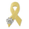 Animal Cruelty Awareness Ribbon Paw Lapel Pin