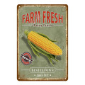 Farm Fresh Eggs Chicken Metal Poster Sweet Corn Tobacco Tomato Potato Wall Decor Art Painting Plaque Vintage Iron Signs YJ073