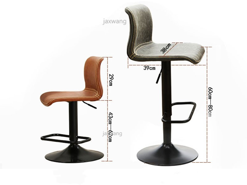 European Stylish Swivel Bar Chairs Lift Adjustable Height Bar Stools Synthetic Leather Rotated Bar Chair Dining Chair