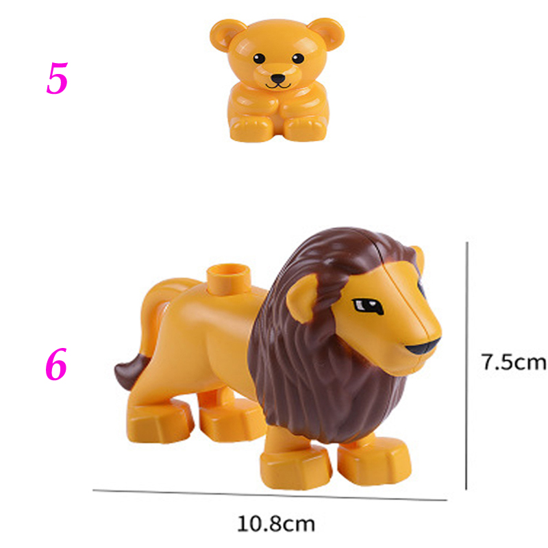 20pcs best gifts kids toys building blocks animal zoo baby & toddler toy compatible with Duploed animals