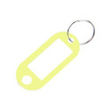 10 PCS Plastic Keychain Key Tags ID Label Name Tags With Split Ring For Baggage Key Chains Key Rings