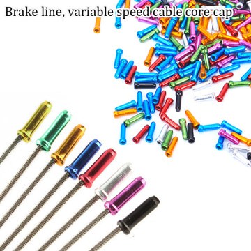 50Pcs Bicycle MTB Brake Wire End Core Caps Cable Aluminum Cover Gear Bikes Parts Cycling Equipments Bike Accessory Fast Delivery