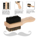 Men's Beard Hair Brush Wood Handle Shaving Brush Men Mustache Brushes Comb Double-sided Facial Shaving Brush