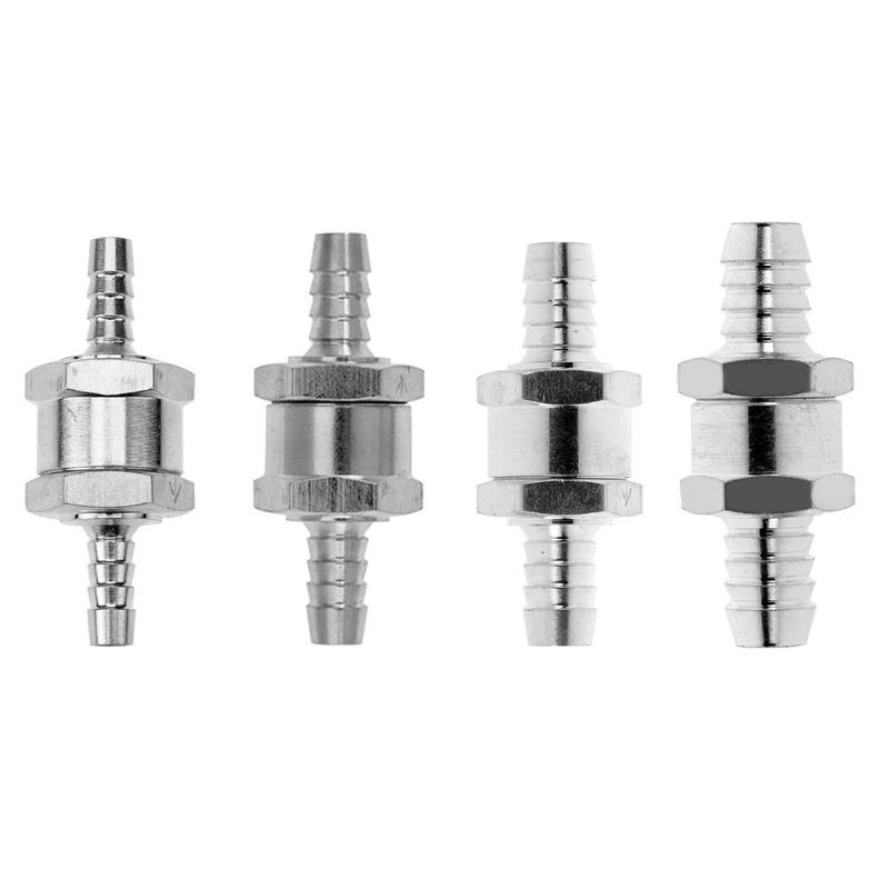 6/8/10/12mm Aluminum Auto Car Fuel Non Return Check Valve One Way Petrol Diesel For Car Ship Motorcycle Fuel Systems