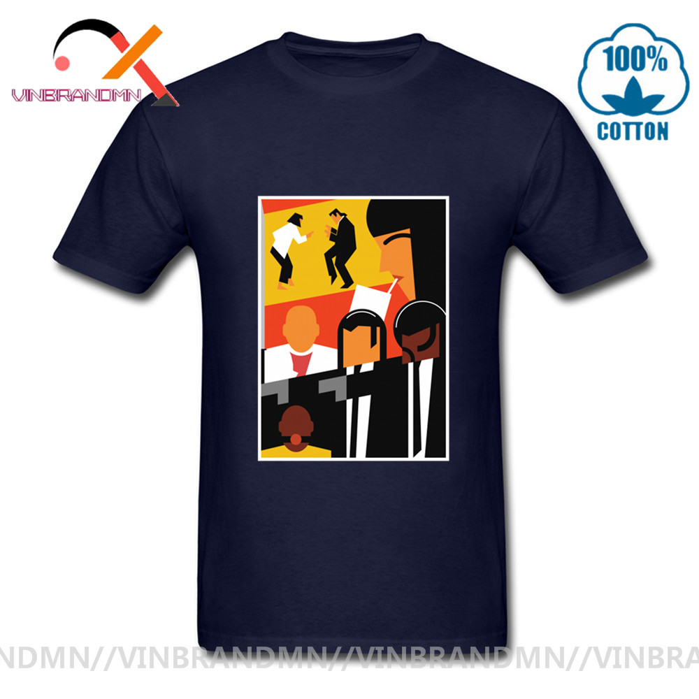 Quentin Tarantino Mia Wallace Jules Vincent tshirt Abstract Hip-hop Pulp Fiction T shirt Streetwear Pulp Dance T-shirts