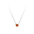 Ramos New sweet cute handmade red drop glaze Heart-shaped necklace fresh fashion trend peach girlfriend love