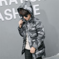 Winter Boys Parkas Thick Camouflage Wear Warm Jackets Hooded Cotton-jackets For 5-15T Children
