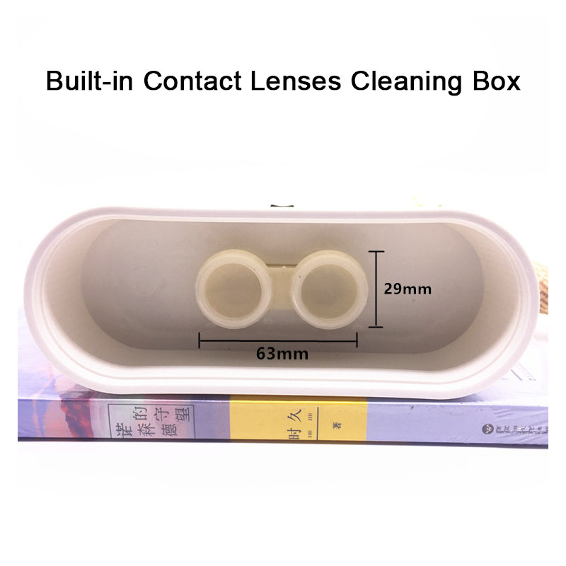 Household Mini Contact Lenses Glasses Ultrasonic Cleaner Battery Operated Cleaning Machine with Mini Glasses Gadget Screwdriver