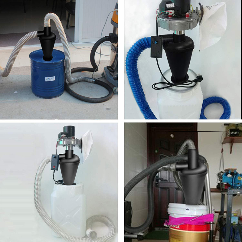 Firya Dust Cyclone DIY Turbocharged Third Generation Industrial Dust Collector Canister Vacuum Home Cleaning with Flange Base