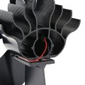 4 Blades Heat Powered Wood Stove Fan for Log Wood Burner Fireplace Eco Fan Black Hot Sale fans cooling