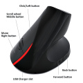 Rechargeable Ergonomic Vertical Wireless Mouse with Usb Receiver 800 1200 1600 DPI Ergonomico Raton Inalambrico Ordenador Mice