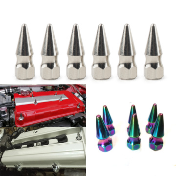 M6x1.0 Baby Spike Chrome nuts Spiked Valve Cover Engine Bay Dress Up Washer Kit For Honda Engine For Civic Engine H23A1