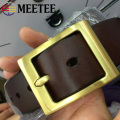 Meetee Solid Brass Metal Belt Buckle Men Women Pin Buckles Head For Belts 37-38mm DIY Leather Craft Jeans Accessories YK156