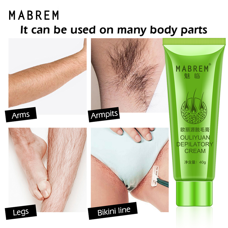 MABREM Hair Removal Cream Painless Hair Remover For Armpit Legs and Arms Skin Care Body Care Depilatory Cream 40g For Men Women