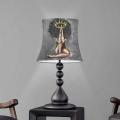 Cloth Lampshade Black Art Queen Girl Print Cloth Fabric Chandelier Lampshade for Wall Light Bedside Mini Table Lamp Cover Shade