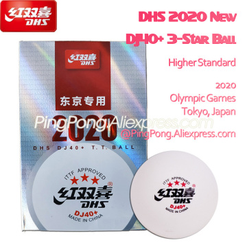 2020 New DHS DJ40+ 3-Star Table Tennis Ball Higher Standard for 2020 Tokyo Olympic Games Plastic ABS DHS 3 Star Ping Pong Balls