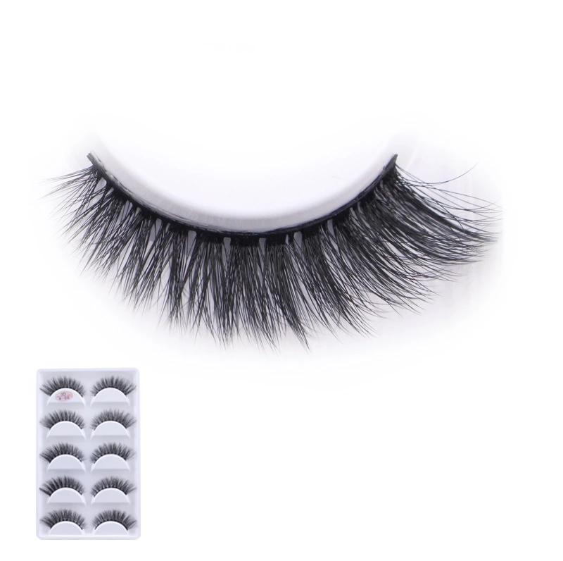 5 pairs natural false eyelashes fake lashes long makeup one box 3d mink lashes eyelash extension mink eyelashes for beauty H06