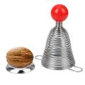 Metal spring nutcracker open walnut artifact creative stainless steel nut biscuits open professional walnut tool accessories