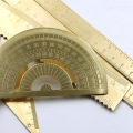 Vintage Brass Ruler Triangle Ruler Wave ruler Protractor School Kids Gift Set Measure Tools 10-18cm Ruler Stationery Accessories