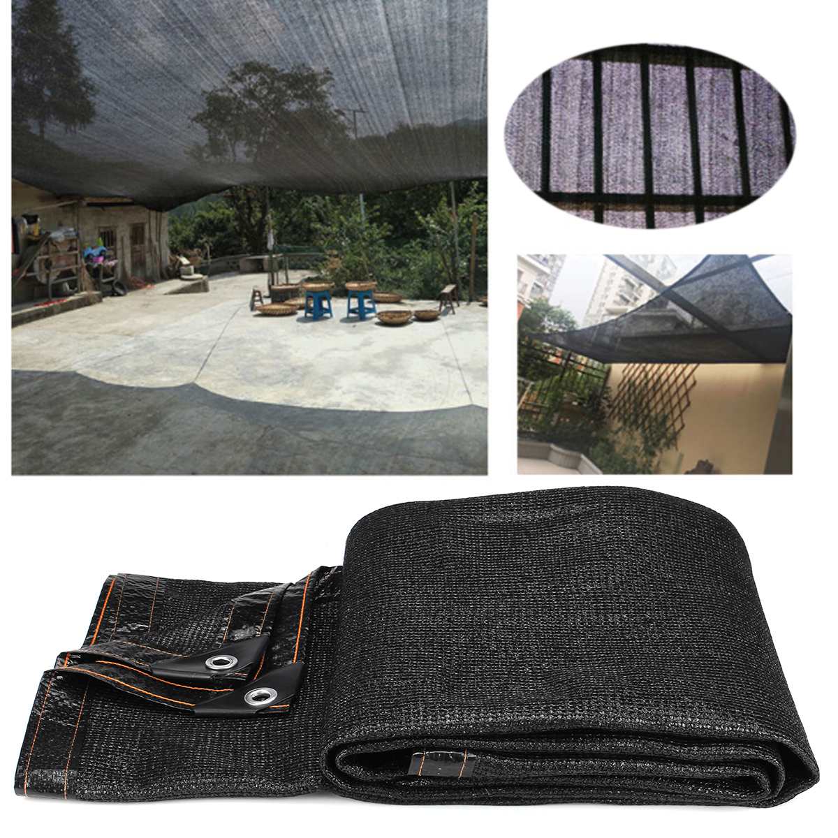 Sun Shelter Sunshade Protection Outdoor Canopy Garden Patio Pool Shade Sail Net Awning Camping Plant Greenhouse Cover Cover