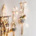Nordic Owl Handmade Macrame Hanging Basket Plant Hanger Indoor Wall Flowerpot Plant Holder Home Garden Wedding Decoration Craft