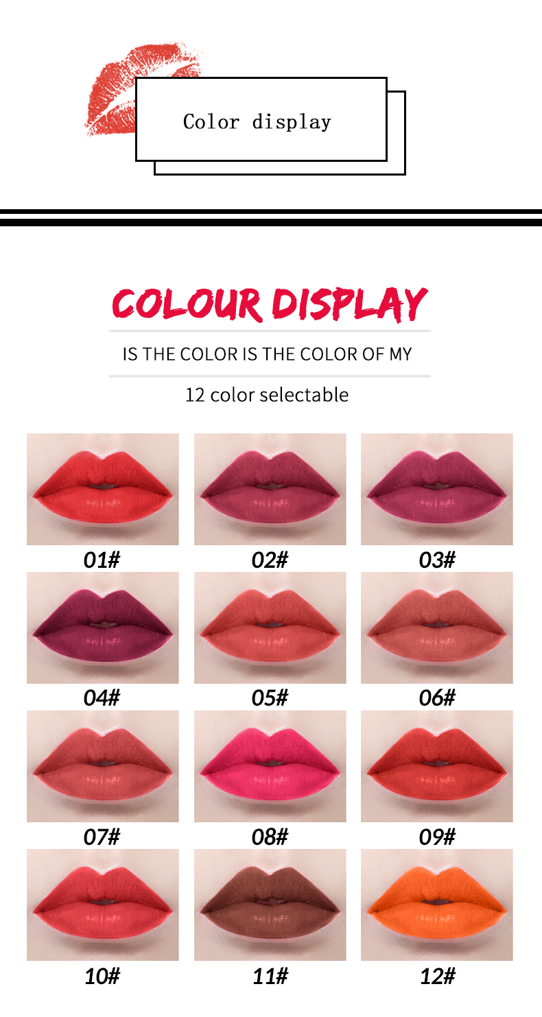 HOT!12 Colors Professional Multi-functional Sexy Matte Lip Liner pen lipstick Long Lasting Waterproof TSLM1