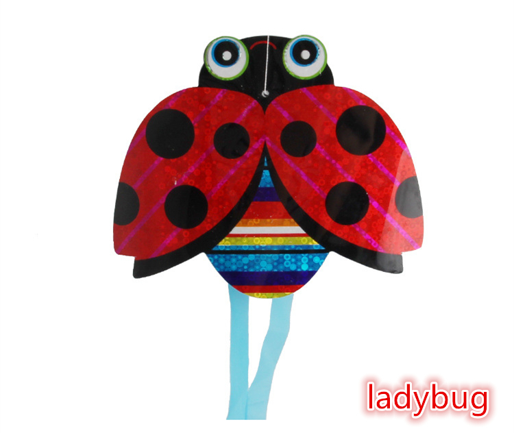 Funny Kite Toy Insect Mini Ladybug Butterfly Dragonfly Fish Kite Child Toy Family Outdoor Interactive Flight Model Birthday Gift