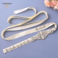 TOPQUEEN S388 Wedding Belts with Pearls Women's Belts with Rhinestones Beaded Belt Bridal Applique Bridesmaid Sash Cristal Belt
