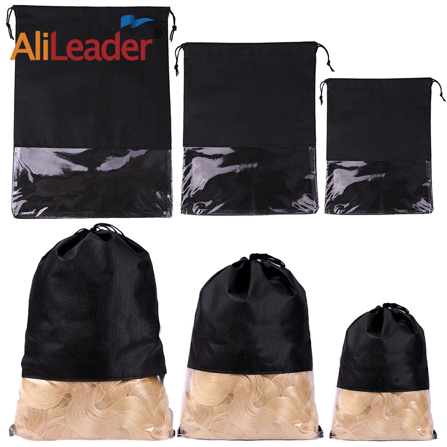 Wholesale Custom Hair Extension Non Woven Drawstring Bag