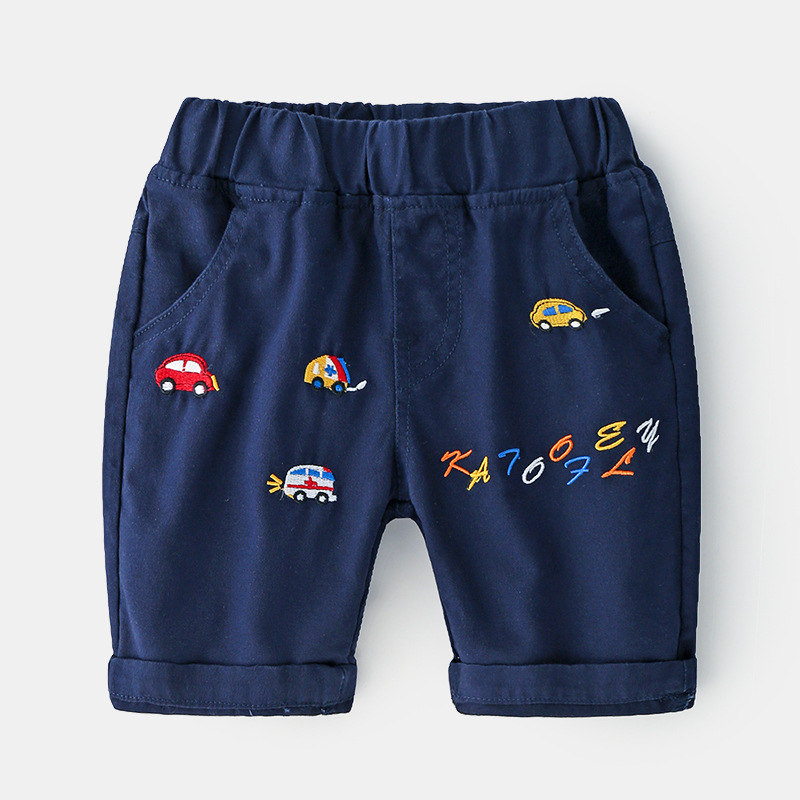 Kids Summer Shorts Children Pants Boys Shorts Cartoon Car Shorts For Boys Elastic Waist Casual Boys Kids Shorts