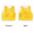 Women's Medium Mesh Support Cross Back Wirefree Removable Cups Sport Bra Tops Freedom Seamless Yoga Running Sports Bras