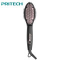 PRITECH Portable Ceramic Hair Straightener Massage Electric Hair Brush Comb Heat Flat Iron Anti -Static Straightening Brush