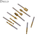 DRELD 10pcs HSS Wood Router Bits Burr File Grinding Engraving Milling Cutter For Dremel Rotary Tool 3mm Shank Woodwoking Tools