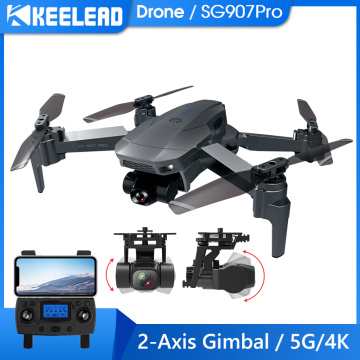 KEELEAD 4K Drone SG907 PRO 5G WIFI GPS 2-Axis Drone Wide Angle Gimbal Zoom Control FPV Dual Camera Foldable Quadcopter Drone