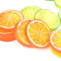 10pcs Mini Artificial Fruit Simulation Lemon Slices 3 Colors Resin Fake Artificial Fruit Model Party Kitchen Wedding Decoration