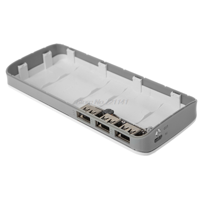 5V 2.1A 3 USB Power Bank Charger Circuit Board Step Up Boost Module + 5X 18650 Li-ion Case Shell DIY Kit Electronics Stocks