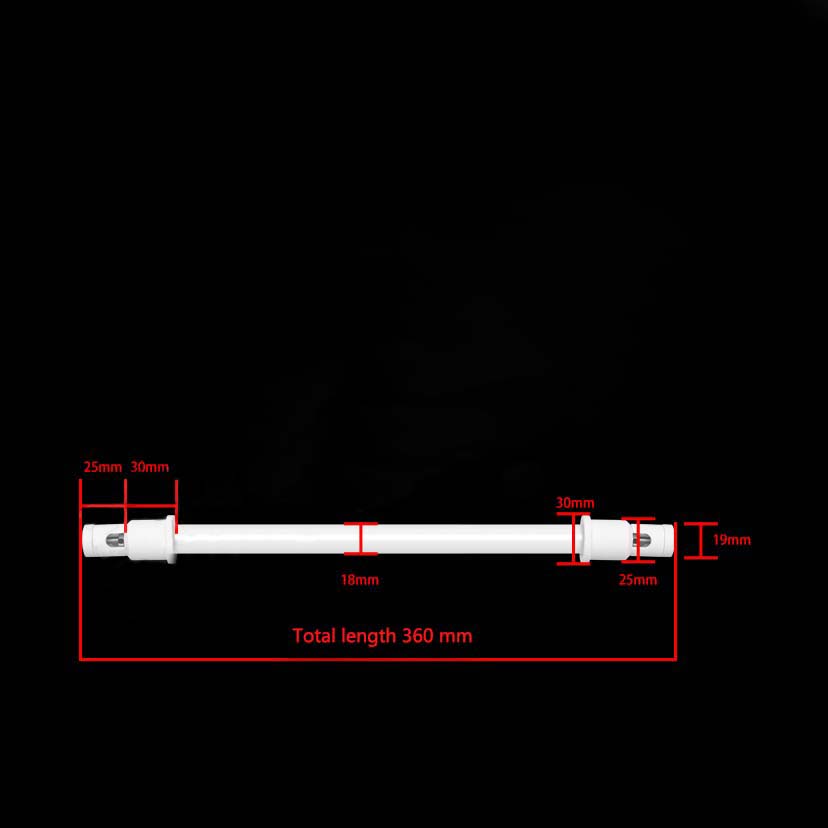 1pc quartz tube for oven heating bathroom photo machine industry infrared quartz heater heating element300/400/500/600mm