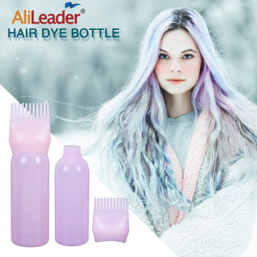 Alileader Professional Hair Dye Bottle Plastic Empty Hair Dye Bottle Applicator Brush Salon Professional Coloring Dying Brushes