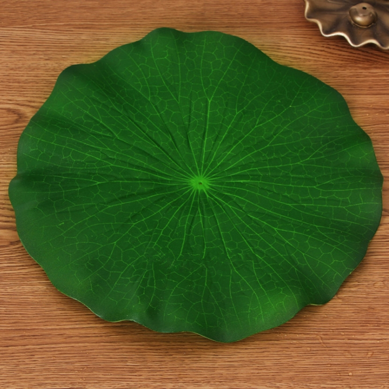1pcs 10-60 Cm Real Touch Artificial Lotus Leaf Foam Flowers Water Lily Floating Pool Plants For Wedding Garden EVA Decoration