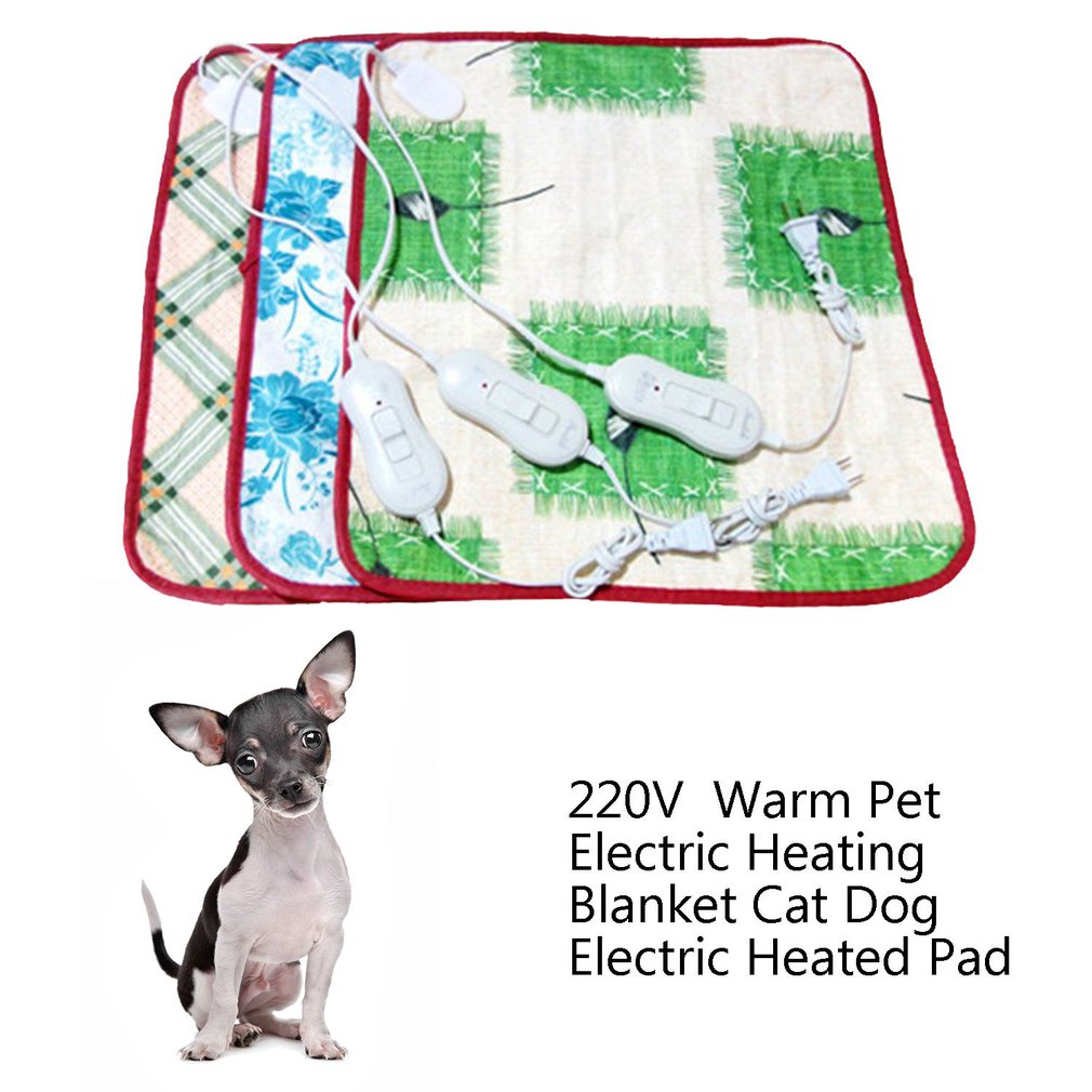 220V CN Plug Pet Electric Heating Blanket Cat Electric Heated Pad Anti-scratch Dog Heating Mat Sleeping Bed For Autumn Winter