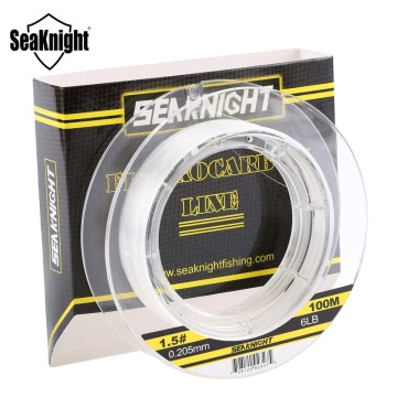 SeaKnight Brand 100M Fluorocarbon Fishing Line 3-50LB Carbon Fiber Leader Line 0.148-0.57mm Japan Material Sinking Line