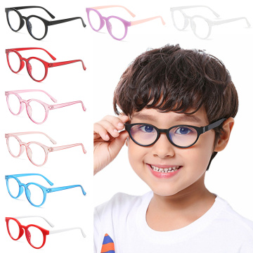 Kids Anti-blue Light Glasses Children Boys Girls Round Ultra Light Frame Glasses Computer Protection Anti-fatigue Eyeglasses
