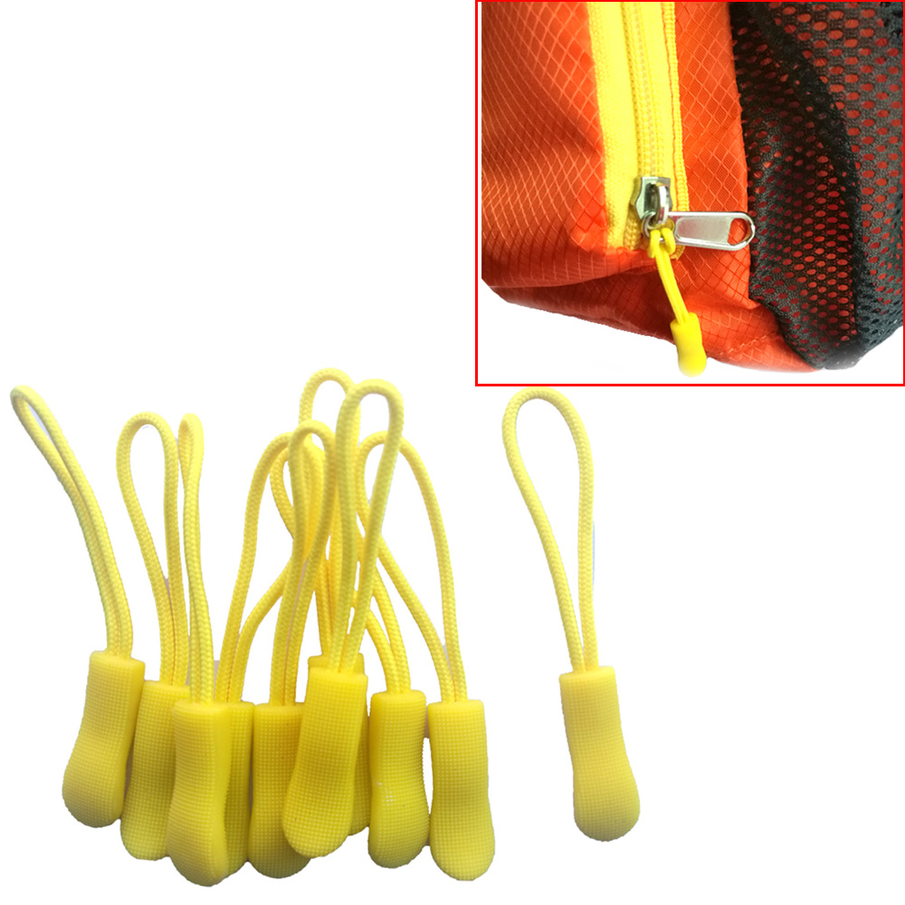 10PCS Zipper Pulls Extension Nylon Cord Tag Replacement for Clothes Backpacks Traveling Case Handbag Purse Tag Tents Replacement