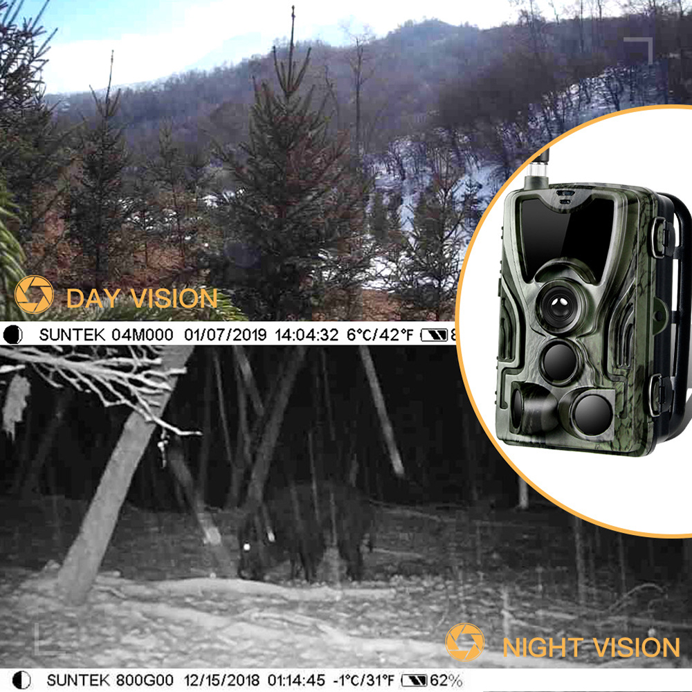 HC801M 2G Hunting Camera 16MP Trail Camera SMS/MMS/SMTP IP65 Photo Traps 0.3s Trigger Time Camera Trap Wild Video Cameras