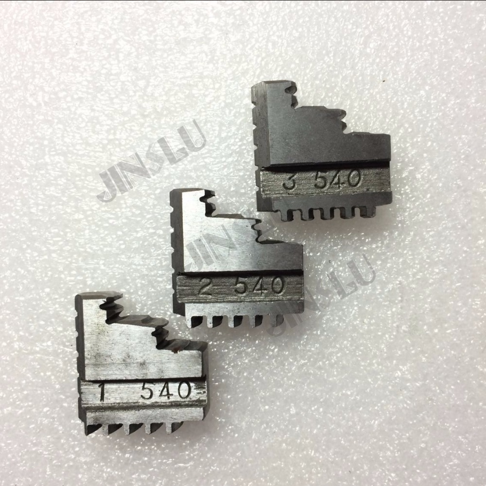 3 PCS Inside Jaws for K11-80 K11 80 80mm 3" 3 Jaw Chinese Lathe Chuck Cartridge Lathe Accessories